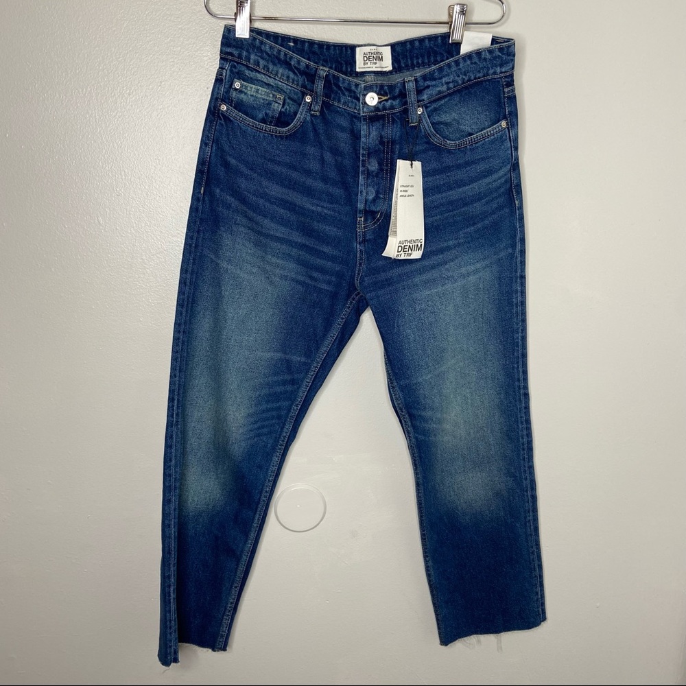 NWT Zara Straight Leg High Rise Ankle Length Jeans